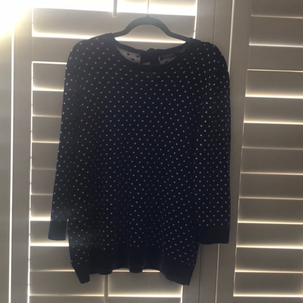 Lauren/Ralph Lauren polka dot  Top
